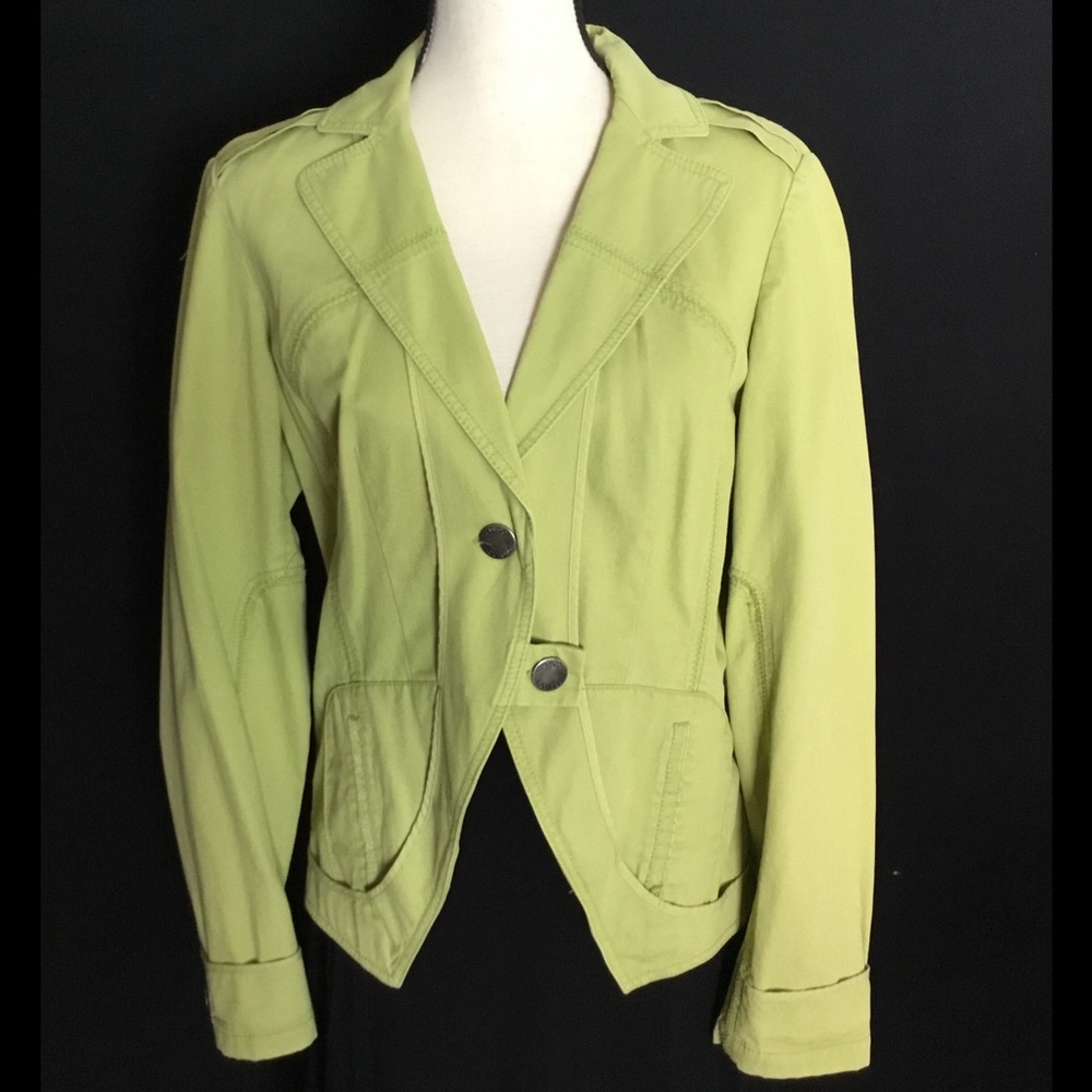Ideology Retro Light Green Tailored Women's Blazer 100% Cotton Jacket